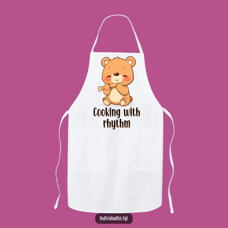 Funny Bear Cub Chef Apron - Sweet Tunes Kitchen Fun Gift!