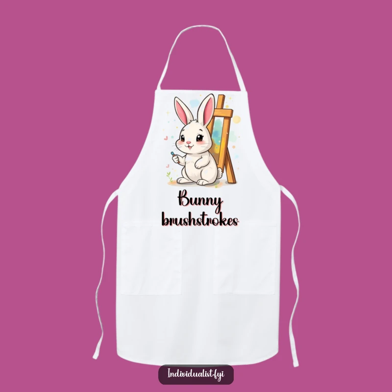 Funny Rabbit Art Apron: Creative Kitchen Wear for the Artistic and Whimsical Chef