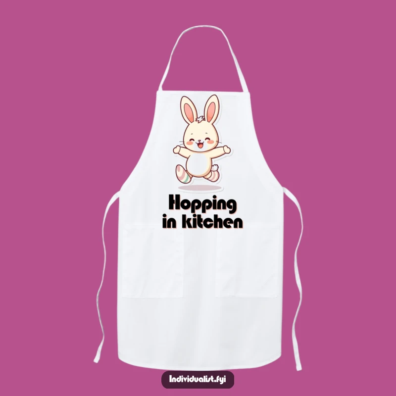 Funny Rabbit Mismatched Socks Apron: Quirky Hare Kitchen Wear, Perfect Funny Gift