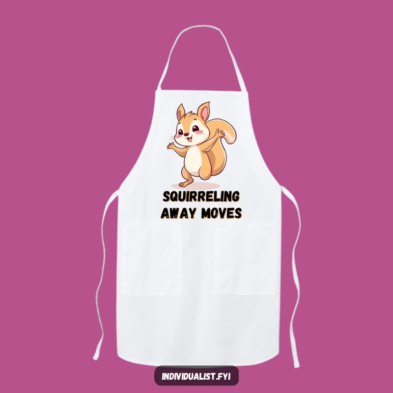 Funny Squirrel Dancing Apron: Whimsical Kitchen Spotlight, Hilarious Chef Gift!