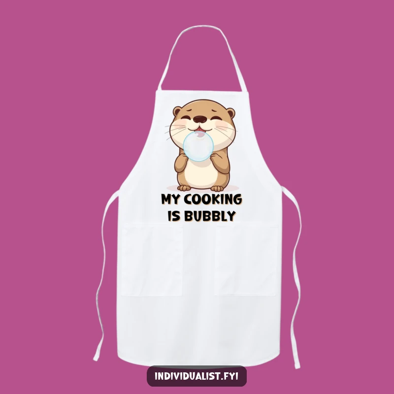 Funny Otter Chef Bubble Apron: Add Fun to Your Kitchen, Hilarious Gift!