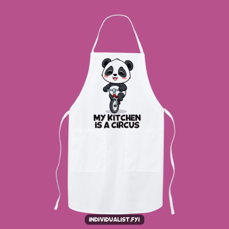 Funny Panda Unicycle Apron: Cook with Joy and Laughter in the Kitchen
