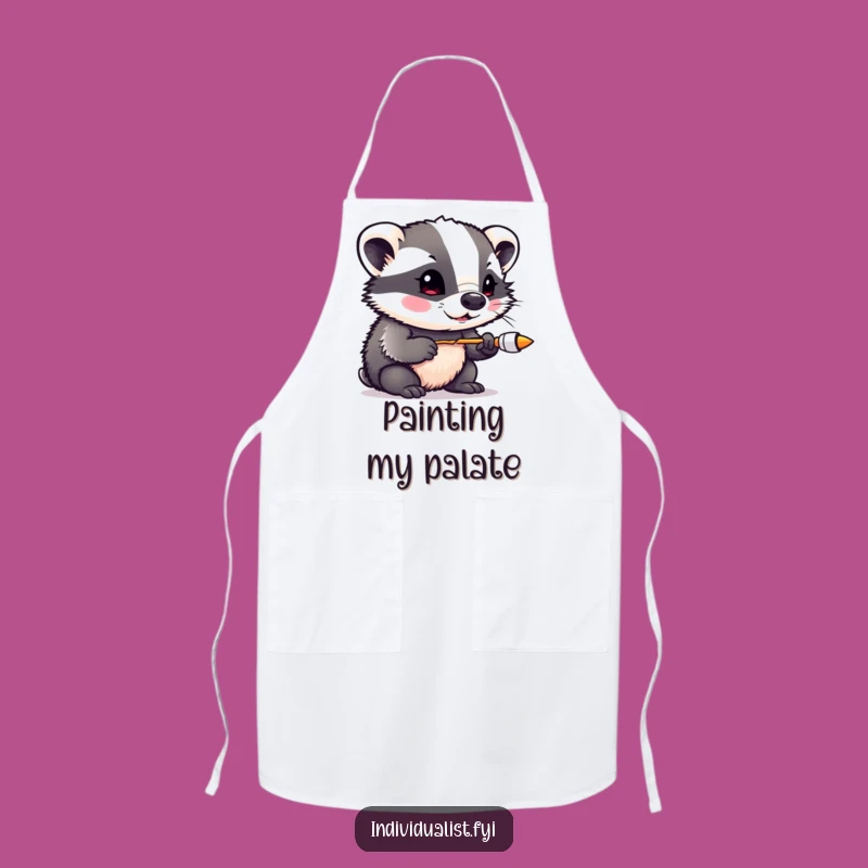 Funny Badger Artist Apron - Creative Kitchen Wear for Bold Cooks