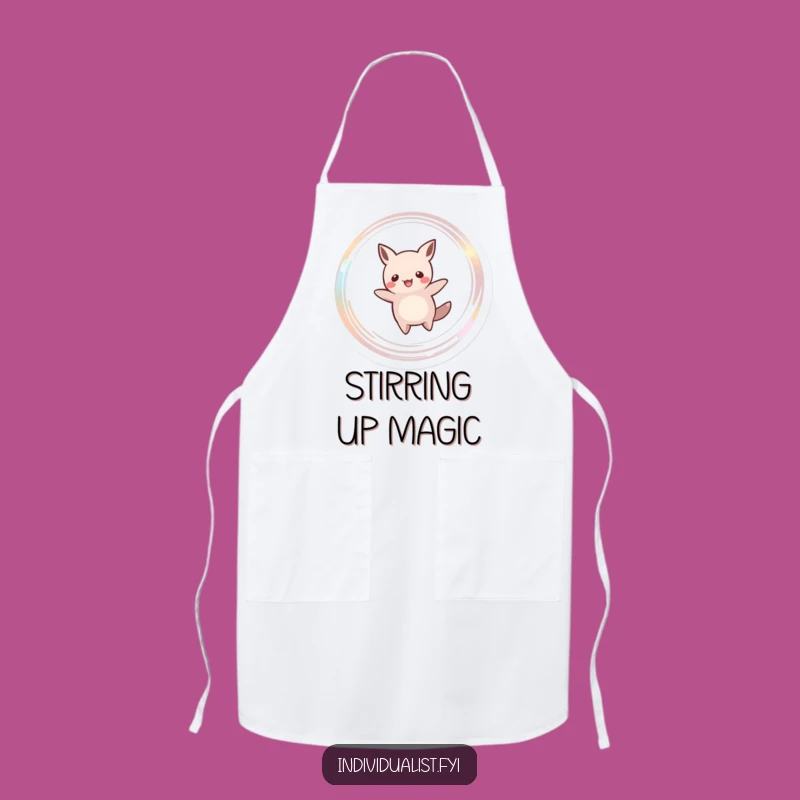Funny Cooking Creature Apron: Shimmering Trail Silhouette, Chef's Funny Gift!