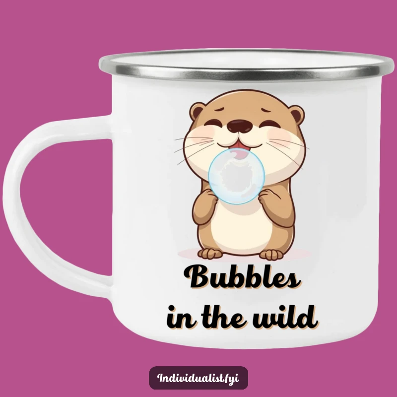 Funny Otter Campfire Bubble Mug: Enjoy Playful Moments Outdoors, Hilarious Gift!