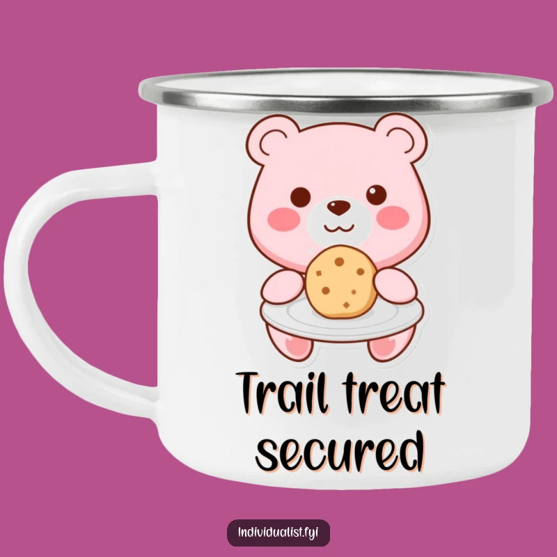 Durable Funny Kawaii Bear Cookie Hug Camping Mug - Sweet Sips Outdoors
