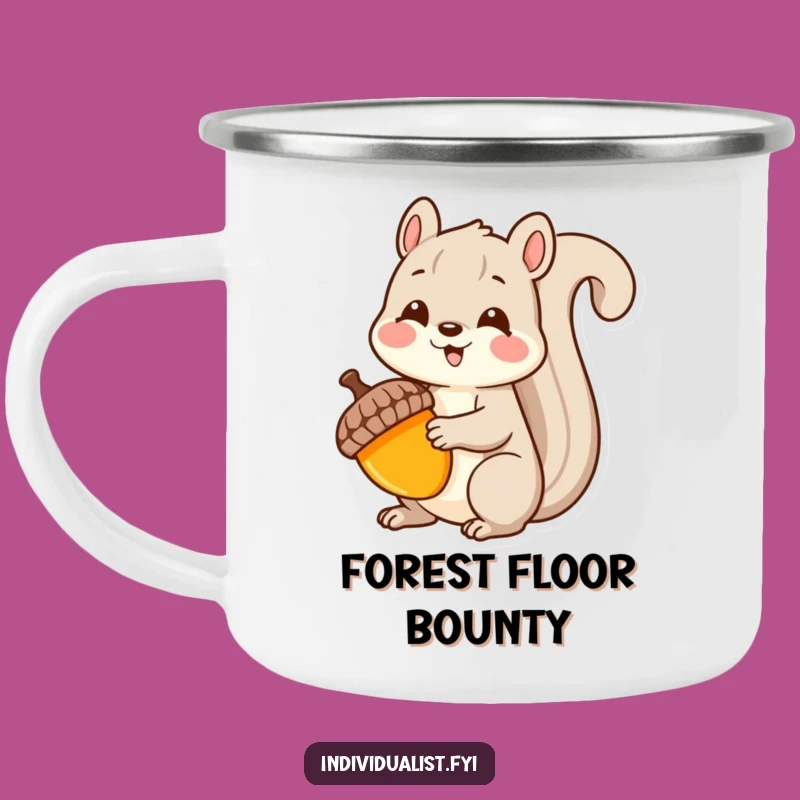 Funny Kawaii Squirrel Camping Mug: Unique Acorn Hunter, Outdoor Gift