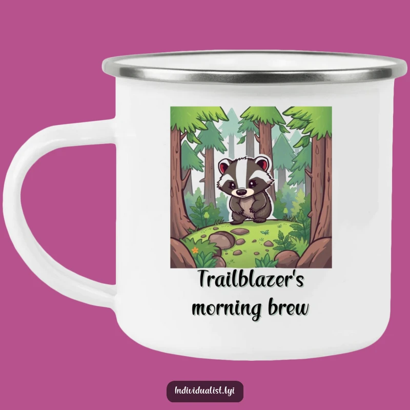 Funny Badger Explorer Camping Mug - Adventure Outdoor Gift, Great Funny Gift