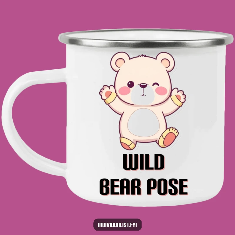 Funny Bear Camp Mug - Whimsical Character, Quirky Outdoor Humor, Unique Gift