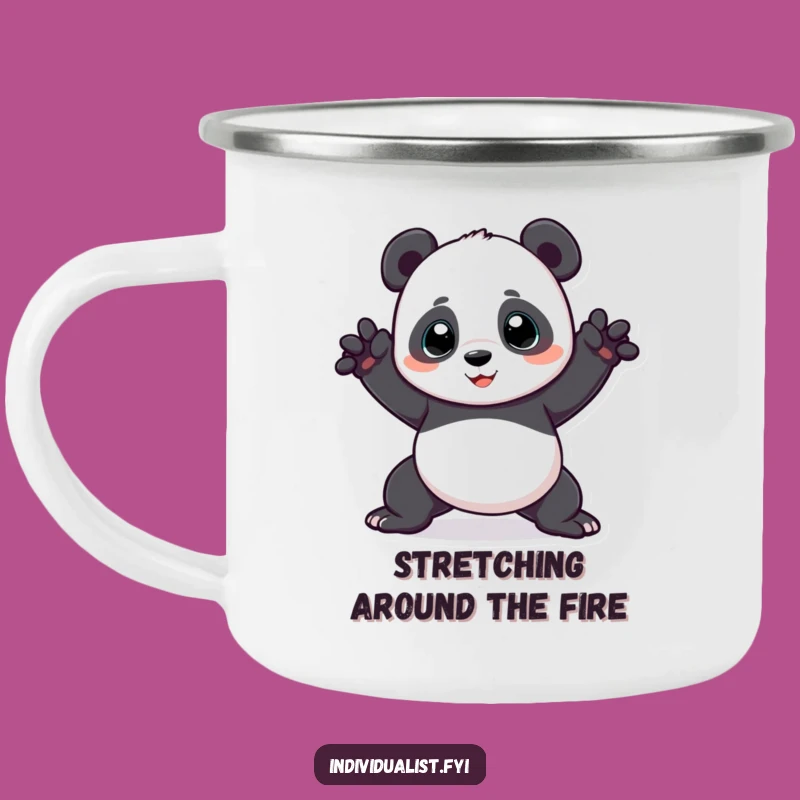Funny Panda Enamel Camping Mug: Hilarious Outdoor Drinkware and Unique Gift