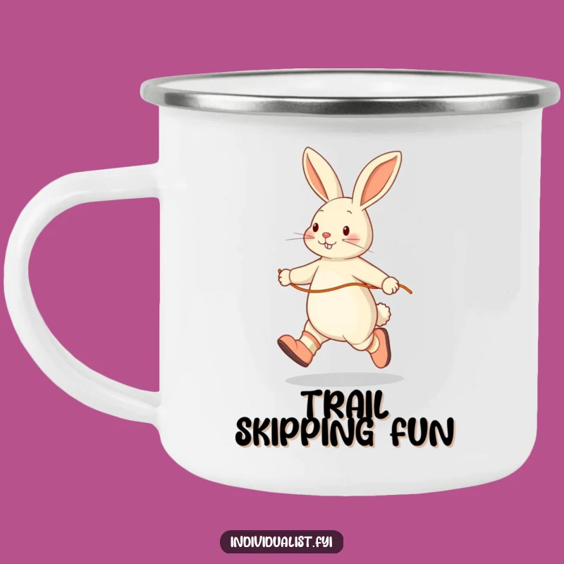Funny Rabbit Skipping Camping Mug: Mismatched Socks Outdoor Fun, Great Humorous Gift
