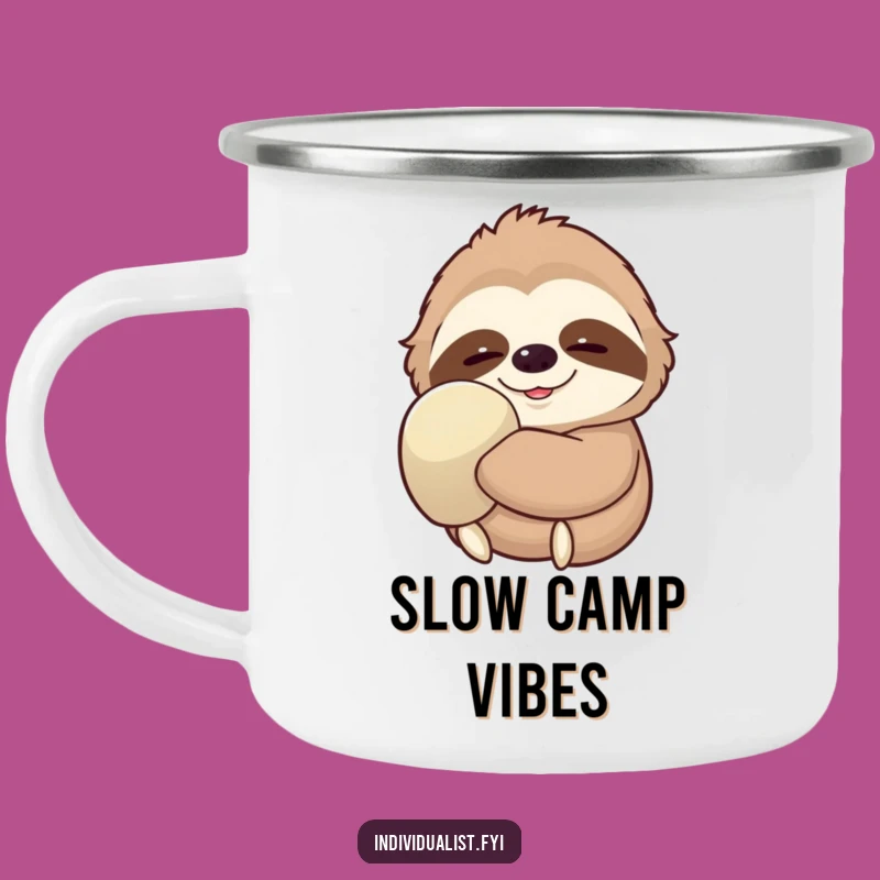 Funny Sloth Glove Camping Mug - Outdoor Slow Life Humor Warmth Gift