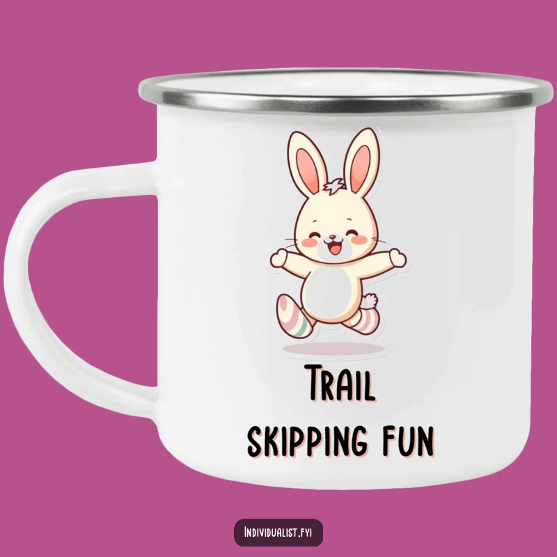 Funny Rabbit Mismatched Socks Camping Mug: Durable & Hilarious Quirky Drinkware, Perfect Funny Gift