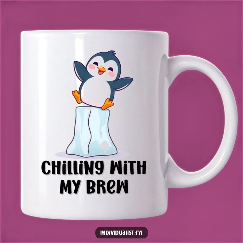 Funny Penguin Mug: Joyful Penguin Balances, Hilarious Antarctic Gift