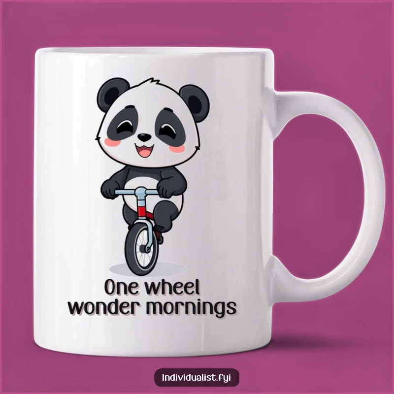 Funny Panda Unicycle Mug: A Hilarious Gift for Circus Lovers and Animal Fans