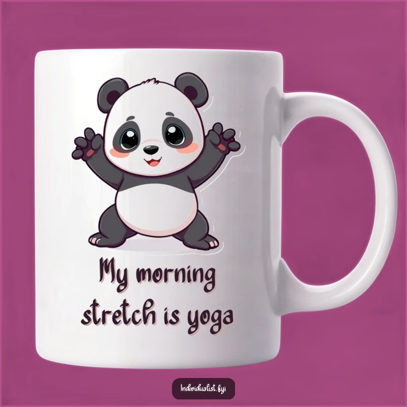 Funny Panda Yoga Pose Mug: Hilarious Gift for Flexible Friends and Yoga Lovers