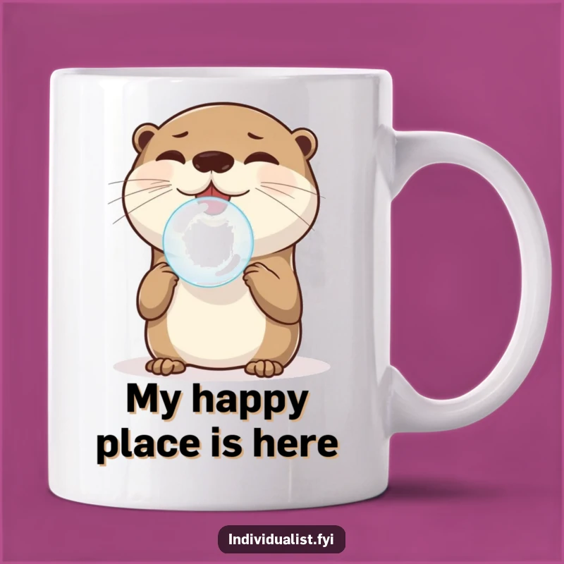 Funny Otter Bubble Balance Mug: Whimsical Gift for Playful Souls and Otter Lovers
