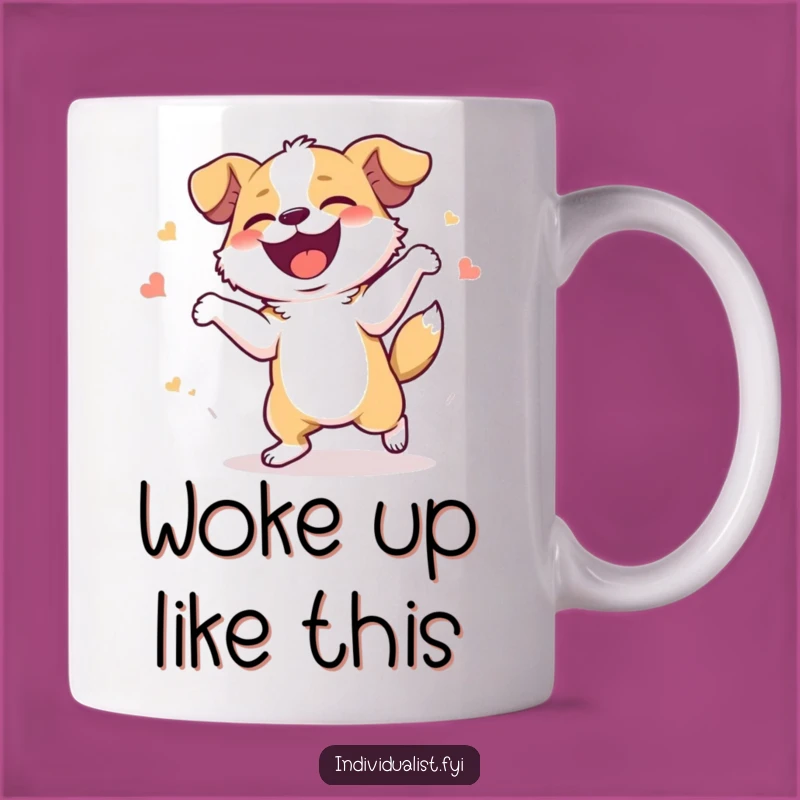 Funny Giggling Dog Dancing Mug - Joyful Pup Gift for Dog Lovers