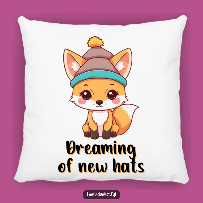 Funny Fox Hat Pillow: Cozy Comfort with a Quirky Touch