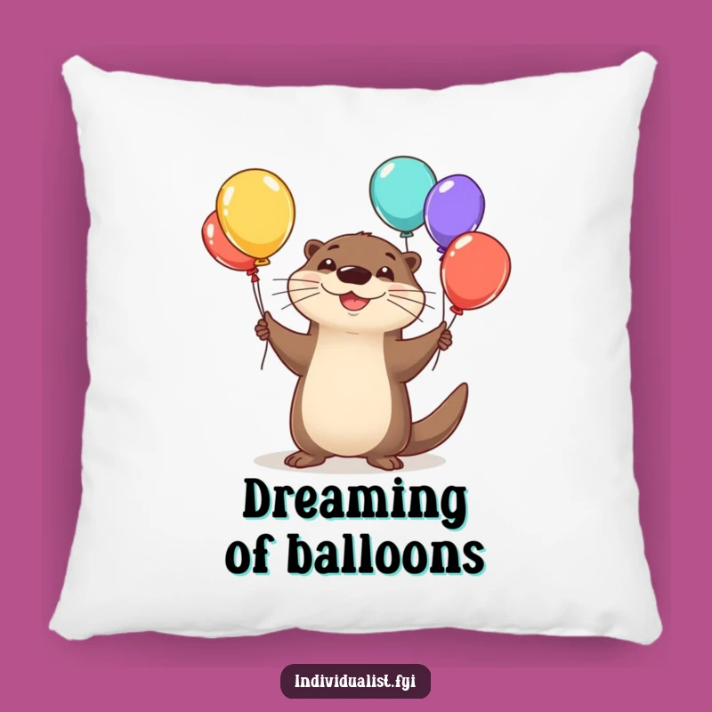 Funny Happy Otter Juggling Pillow - Comfy Cushion for Cheerful Decor