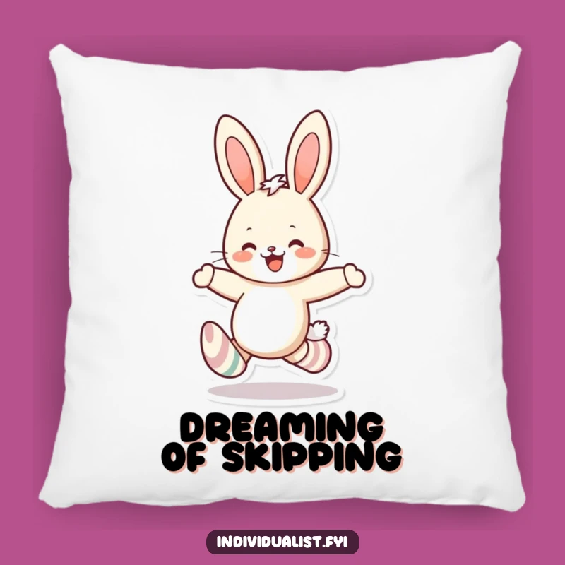 Funny Rabbit Mismatched Socks Pillow: Cozy Quirky Hare Cushion, Perfect Funny Gift