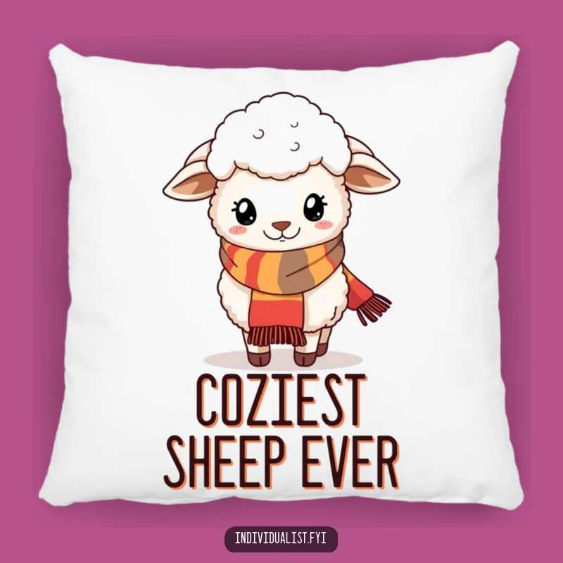 Funny Sheep Scarf Pillow: Cozy Comfort with a Touch of Style