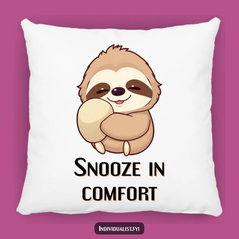 Funny Sloth Glove Pillow - Cozy Smile Decor Humor Cushion