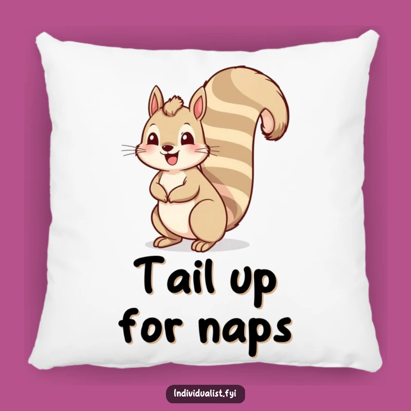 Funny Squirrel Tail Pillow: Tall Striped Comfort for Cheerful Homes and Gifts