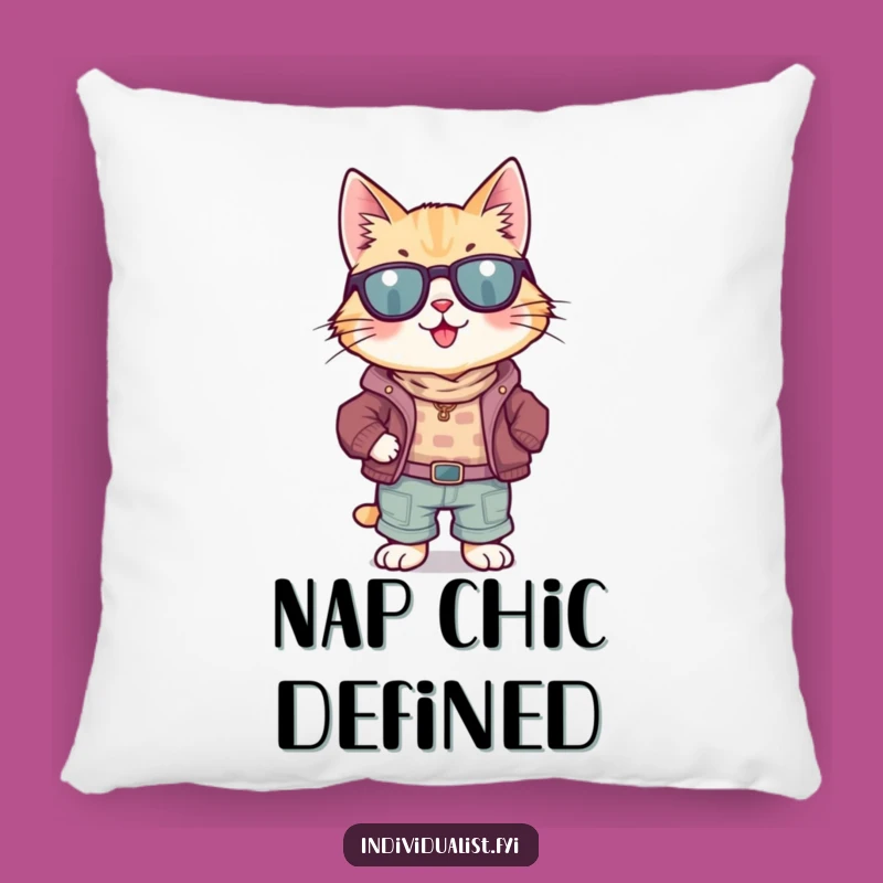 Funny Cat Mismatched Clothes Pillow: Cuddle Up with Humor Funny Gift!