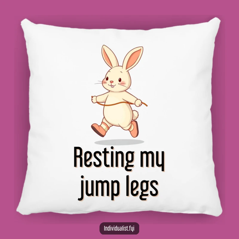 Funny Rabbit Skipping Pillow: Cozy Mismatched Socks Comfort, Perfect Humorous Gift