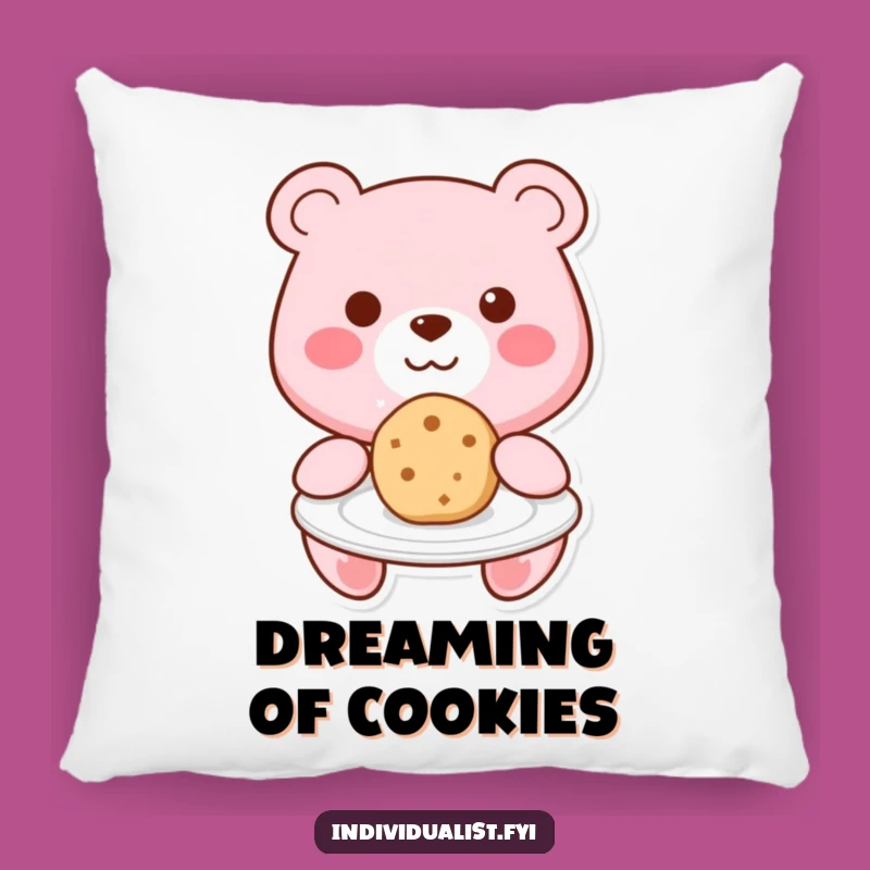 Soft Funny Kawaii Bear Cookie Hug Pillow - Cuddle Up with Sweetness