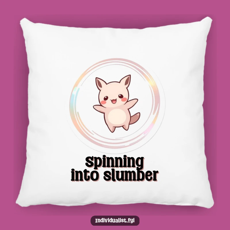 Funny Happy Creature Pillow: Shimmering Trail Silhouette Comfort, Cozy Funny Gift!