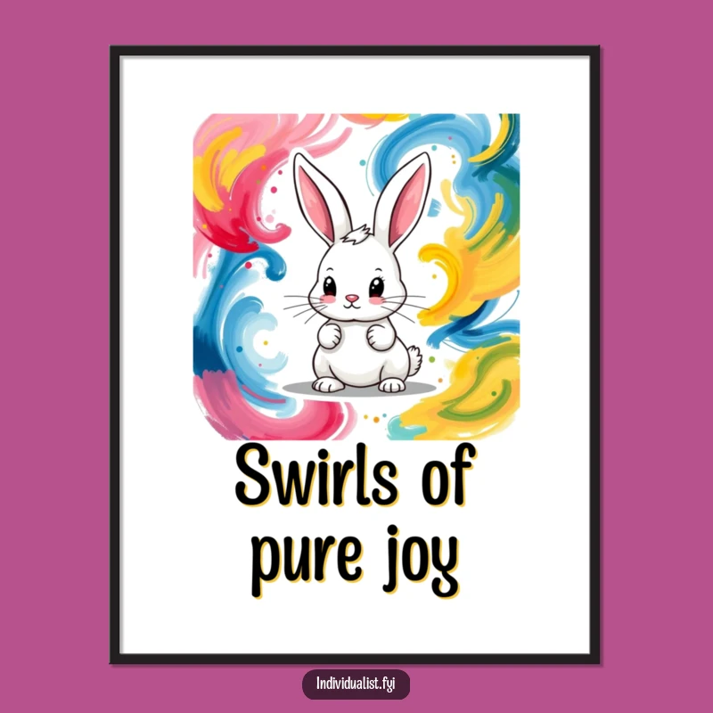 Funny Bunny Artist Digital Art: Instant Creative Decor Gift