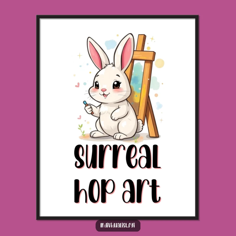 Funny Rabbit Art Digital Art Print: Creative and Hilarious Decor for an Artistic and Whimsical Space