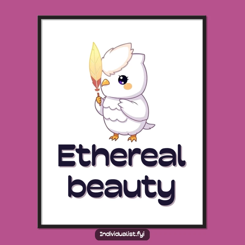 Funny Unique Creature Digital Art: Instant Radiance for Your Walls!