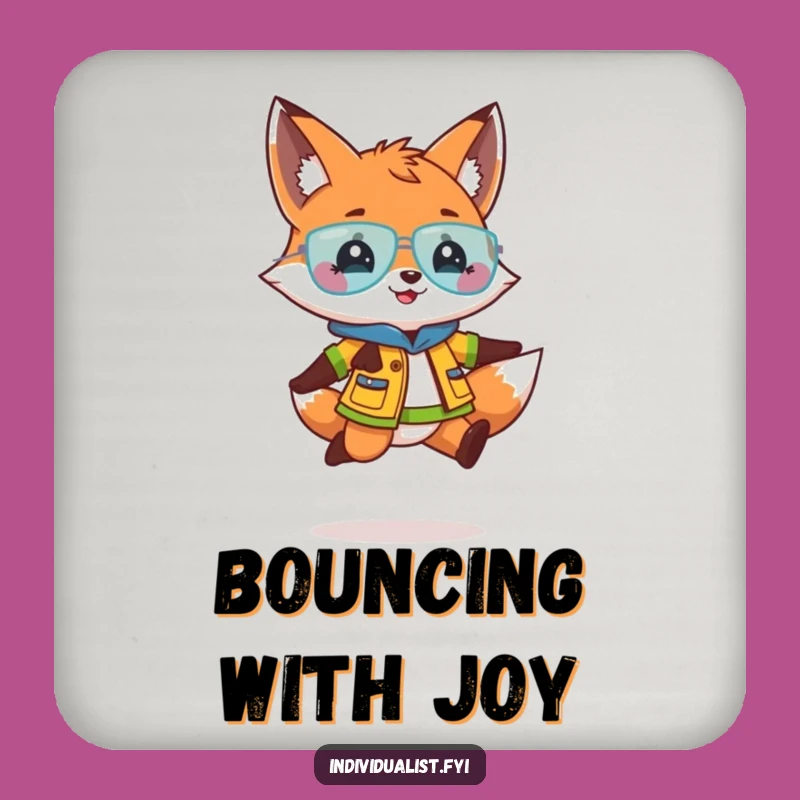 Funny Fox Jump Drink Coasters: Vibrant and Hilarious Protection for Your Surfaces