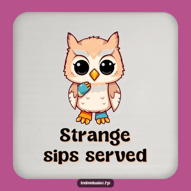 Funny Owl Sock Drink Coasters: Quirky and Hilarious Protection for Thoughtful Surfaces
