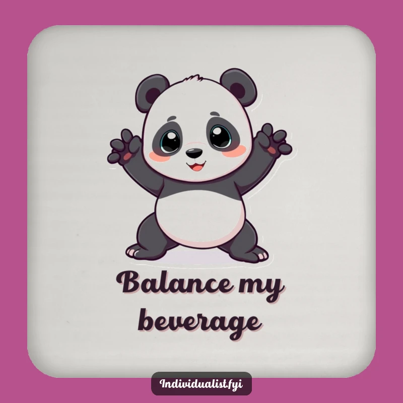 Funny Panda Coaster Set: Hilarious Protection for Tables and Unique Gift