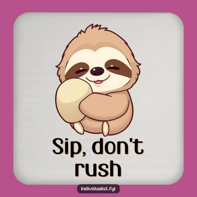 Funny Sloth Glove Coaster - Table Protection Slow Life Humor Art