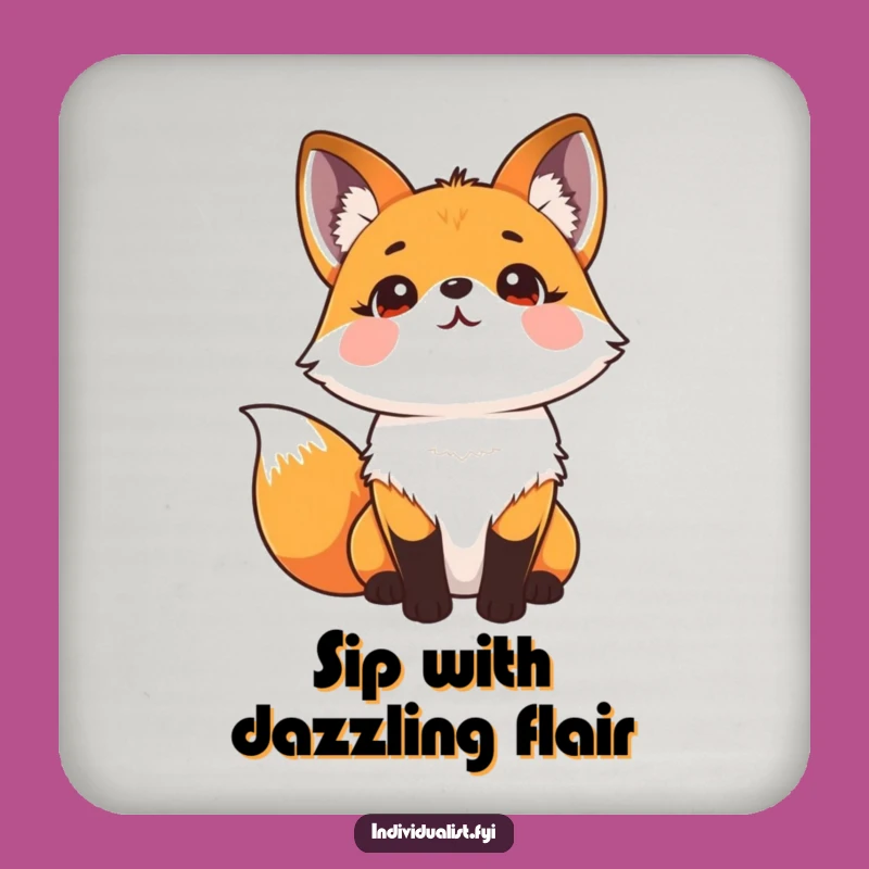 Funny Kaleidoscope Fox Coasters: Protect Surfaces with Art