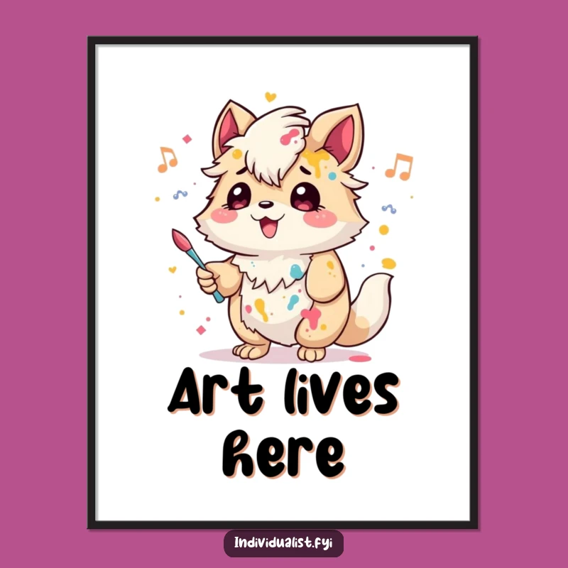 Funny Creative Creature Poster: Vibrant Wall Art for Your Studio!