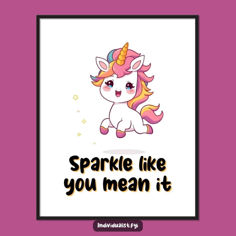 Funny Cheerful Creature Poster: Vibrant Skipping Art, Inspiring Funny Gift for Walls!