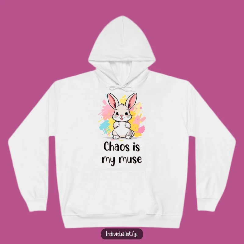 Funny Bunny Artist Hoodie: Cozy Up with Creative Vibes Funny Gift!
