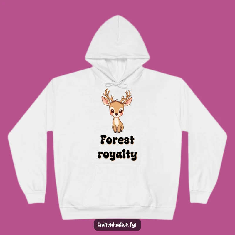 Cozy Funny Curious Deer Hoodie: Warm Woodland Comfort Gift