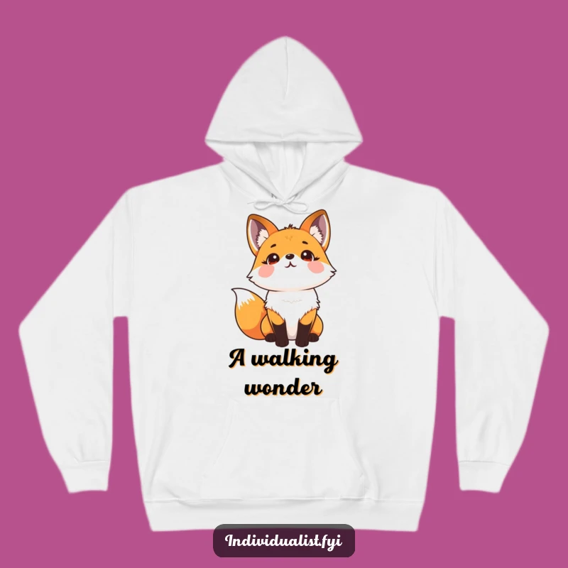 Cozy Funny Kaleidoscope Fox Hoodie: Warm Artful Comfort Gift