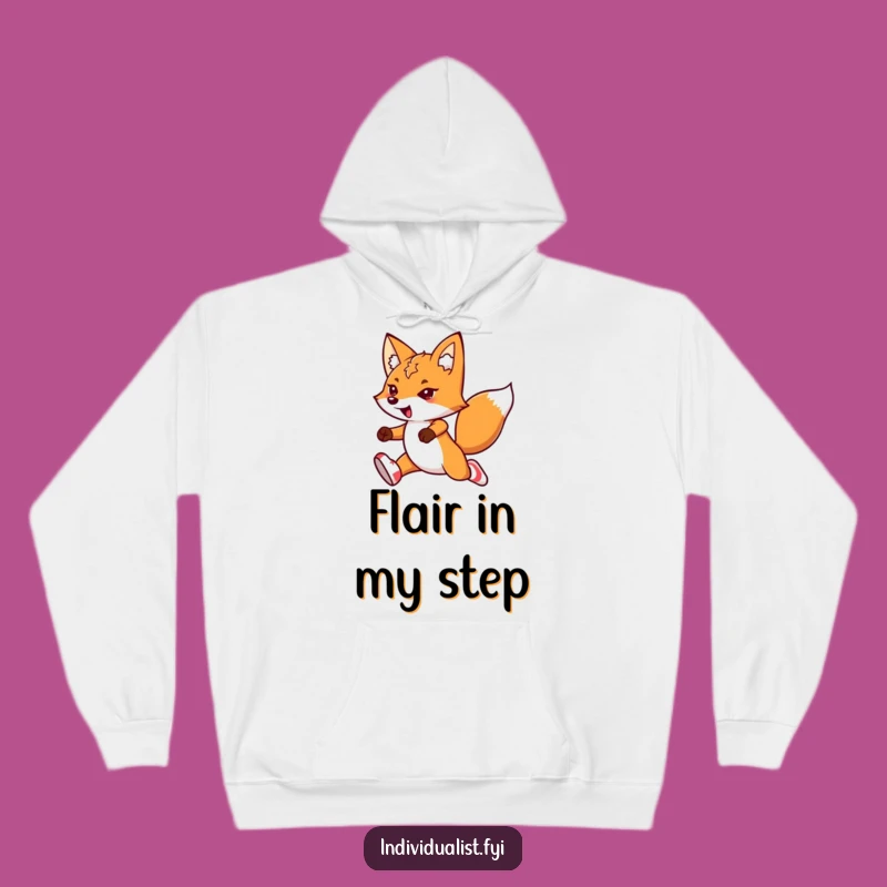 Cozy Funny Kawaii Fox Hoodie: Leaping Flair, Mismatched Socks, Warm Spirit Gift