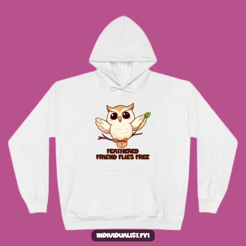 Cozy Funny Owl Leaf Hoodie: Embrace Warmth with this Hilarious Bird Design