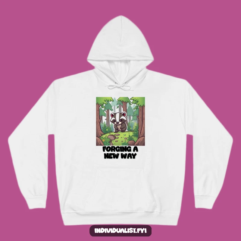 Funny Badger Explorer Hoodie - Cozy Forest Sweatshirt, Perfect Funny Gift
