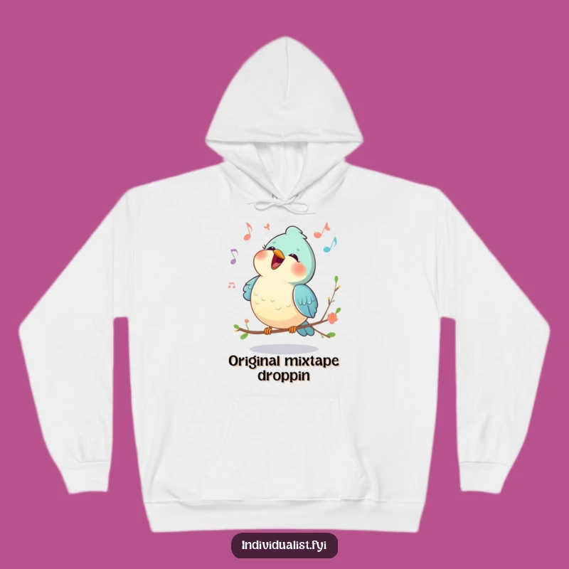 Funny Happy Bird Unique Melody Hoodie - Cozy Songbird Comfort Wear
