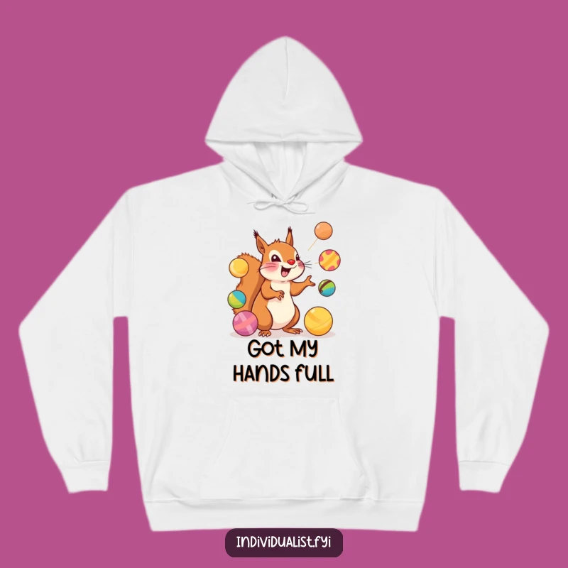 Funny Squirrel Juggler Hoodie: Stay Warm and Playful Funny Gift!